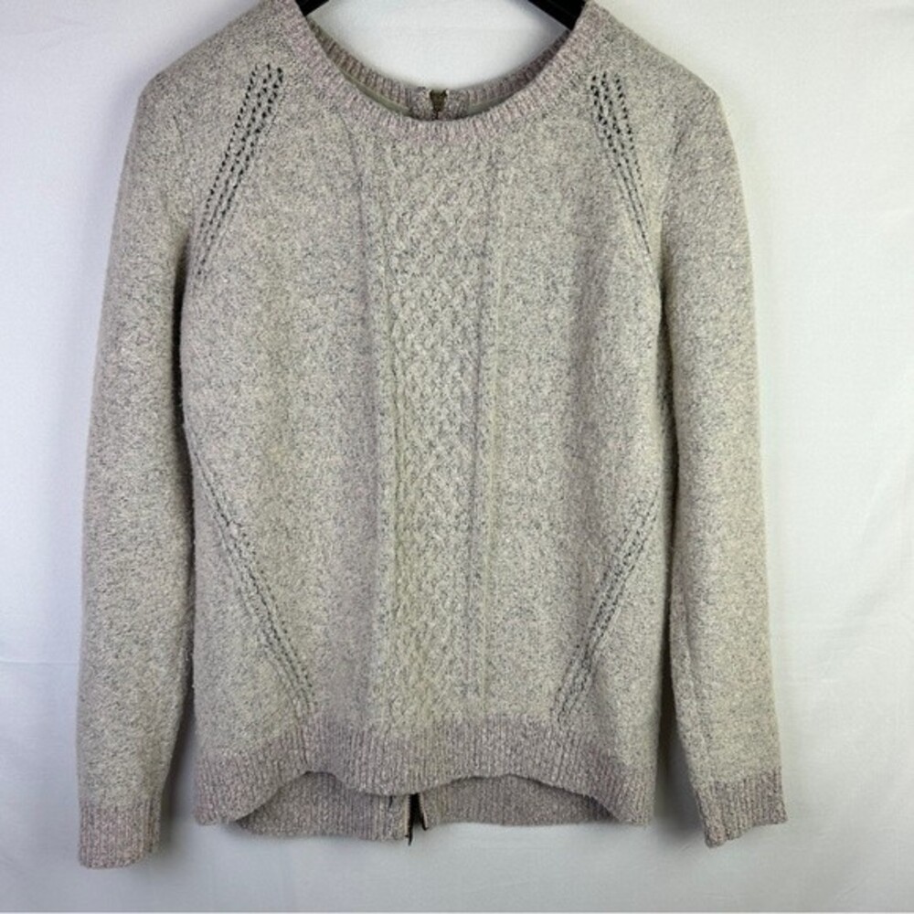 Hinge back zipped sweater wool alpaca blend S